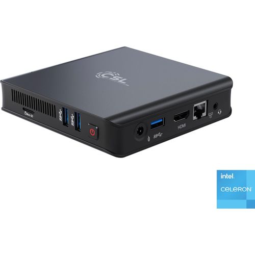 4061474187037 - CSL Mini-PC Narrow Box Ultra HD Compact v5 Computer Gr Microsoft Windows 10 Home (64 Bit) 4 GB RAM 1000 GB SSD schwarz (black) Mini PC