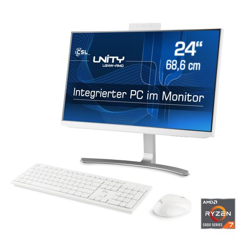 4061474188508 - CSL All-in-One PC Unity U24-AMD Computer Gr Microsoft Windows 11 Pro (64 Bit) 64 GB RAM 4000 GB SSD weiß All in One PC