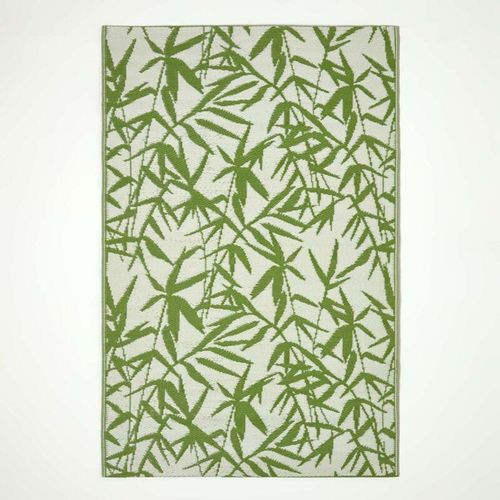 5056280725176 - Outdoor-Teppich Zena 150 x 240 cm - grün-weiß floral gemustert - Grün-Weiß - Homescapes