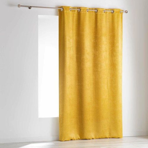 3574386065597 - Homemaison - Vorhang mit Ösen Polyester Polyester gelb 240x140 cm - Douceur dintérieur