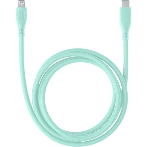 8018080430671 - Lade- und Datenkabel Soft 120cm usb Type-C auf Apple lightning grü USBDATASOFTC2LMFIG - Cellularline