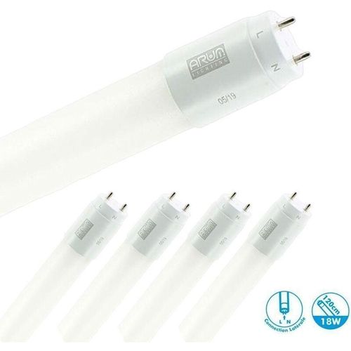 3700710829614 - Arum Lighting - 5 LED-Neonröhren 18 w 120 cm T8 1850 Lumen professionell Température de Couleur Blanc Froid 6000K