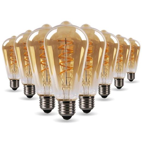 3700710815631 - Eclairage Design - Set mit 8 Birnen led E27 ST64 Ambrée Vintage Deco Filament