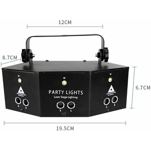 0724443939221 - Senderpick - rgb dmx Scan Projector Strobe dj Bühnenbeleuchtung Lichteffekt 9-Eye led Light