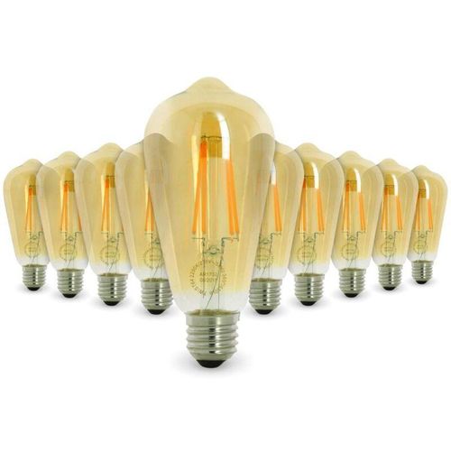 3700710813828 - Eclairage Design - Los mit 10 led-glühbirnen E27 7W ST64 2200K Typ Edison Température de Couleur Blanc chaud 2700K