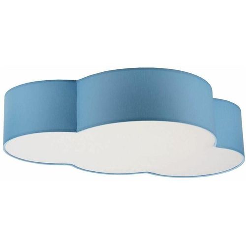 4255596631671 - Licht-erlebnisse - Deckenlampe Kinderzimmer Stoff Wolke Blau 4x E27 Kinderzimmerleuchte Decke Wolkenlampe - Hellblau