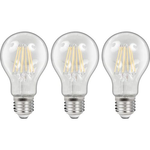 4250967316331 - Mcshine - led Filament Set 3x Glühlampe E27 6W 600lm warmweiß klar dimmbar