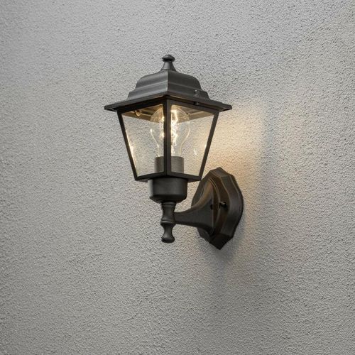 7318307093759 - Konstsmide Lighting - Konstsmide Budget Outdoor Wide Lantern Up Light Mattschwarz IP23