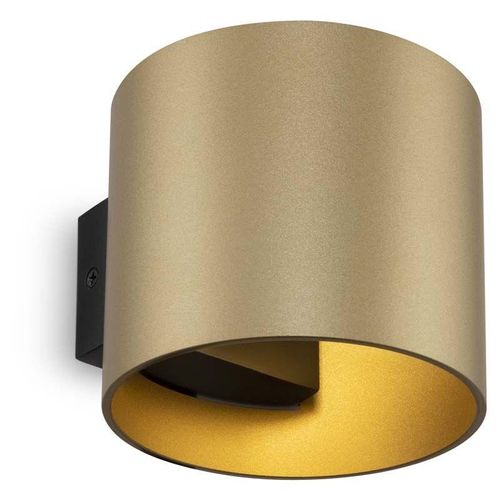 4262431064358 - - Wandleuchte Wandlampe Wohnzimmerleuchte Flur 1 flammig Alu matt gold G9 d 10 cm