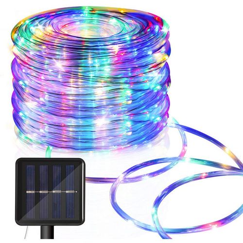 9114680739066 - Tuyau de lumière solaire tuyau de lumière led chaîne lumineuse filet de lumière extérieure rgb 30M - Tolletour