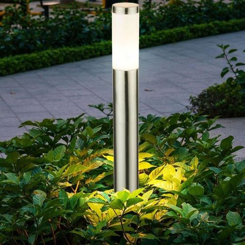 4059157206175 - Außenleuchte Stehleuchte Gartenlampe Säulenleuchte Eingangsbeleuchtung Garten IP44 Edelstahl silber opal 1x E27 Fassung DxH 127x110 cm 4059157206175 - Außenleuchte Stehleuchte Gartenlampe Säulenleuchte Eingangsbeleuchtung Garten IP44 Edelstahl silber opal 1x E27 Fassung DxH 127x110 cm