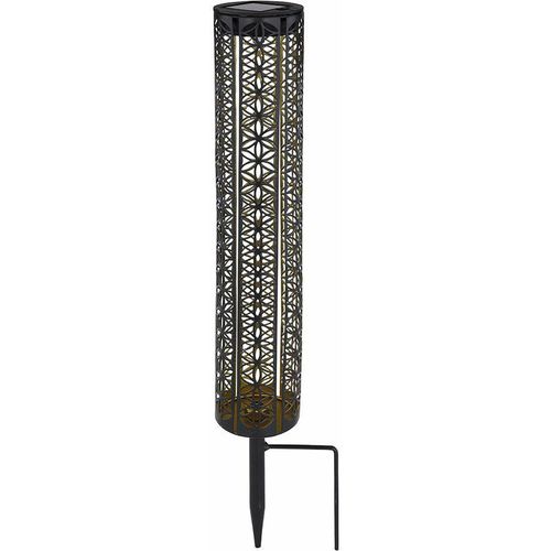 4059157157798 - Etc-shop - Gartendeko Orientalische Solarlampen für Außen Outdoor Balkon Deko Dekorstanzungen schwarz gold Erdspieß 1x led warmweiß DxH 7x46 cm