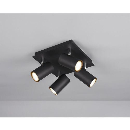 8055303625933 - Quadratische Deckenleuchte 4 verstellbare Strahler Marley Black Trio Lighting