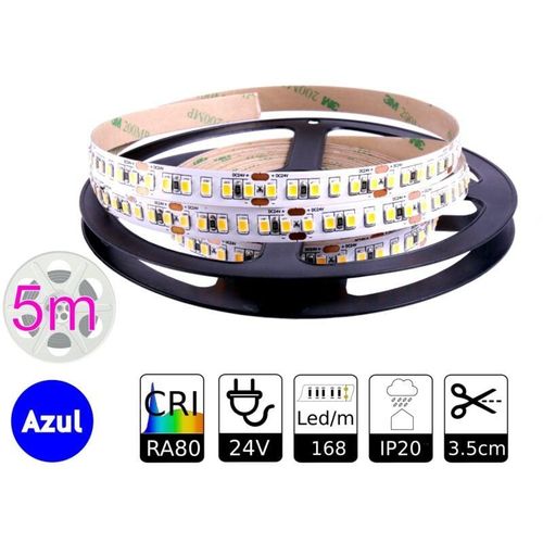 8435523822129 - Jandei - LED TIRA 24V Innenblau 168 LEDs SMD2835 15W PCB 3 Unzen 5 Mts Tira LED 24 V