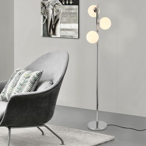 4059438142017 - Luxpro - Stehleuchte Gent 154 cm 3-Flammig Silber