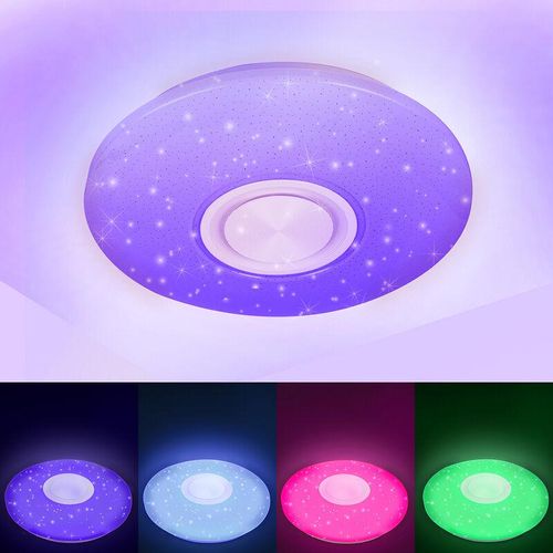 9441001240520 - TolleTour 36W LED Deckenleuchte mit Sternenhimmel-Effekt RGB-Beleuchtung blendfrei Lautsprecher und Bluetooth-Musik - RGB 9441001240520 - TolleTour 36W LED Deckenleuchte mit Sternenhimmel-Effekt RGB-Beleuchtung blendfrei Lautsprecher und Bluetooth-Musik - RGB