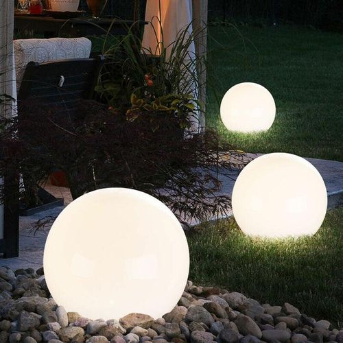 4036812108005 - Expo Börse - Außenlampe Solarlampe Solarleuchte Gartenlampe Stecklampe Wegelampe Akku IP44 Erdspieß weiß silber 4x led warmweiß DxH 15x425cm