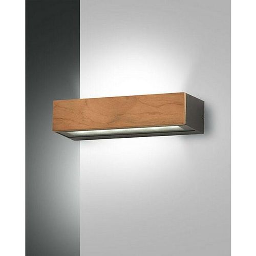 8019282533917 - Fabas Luce Lighting - Fabas Luce Hazel Integrierte led Wandleuchte Teakholz Glas IP65