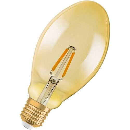 4099854091117 - LED-Lampen Vintage-Edition 40 Watts Ersatz E27 Oval 2400 Kelvin Warm Comfort Light Klares Glas single Pack - Gold - Osram