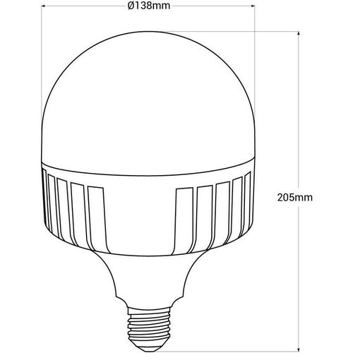 8031874200069 - LED-Lampe E27 hohe Leistung - 60W - - ø138mm Lichtfarbe Warmweiß - Warmweiß