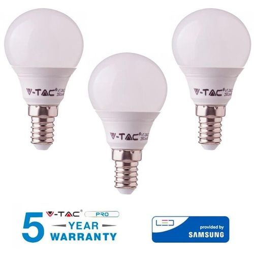 0636339775311 - Vtac - 3 led glühbirnen E14 v-tac samsung 7W 45W mini globe P45 VT-270 kalt natürlich-heiss