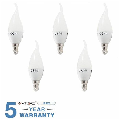 0619793863022 - Vtac - 5 LED-Glühbirnen E14 flame 4W 30 w v-tac bulb bulb lamp WIND-Natural 0619793863022 - Vtac - 5 LED-Glühbirnen E14 flame 4W 30 w v-tac bulb bulb lamp WIND-Natural