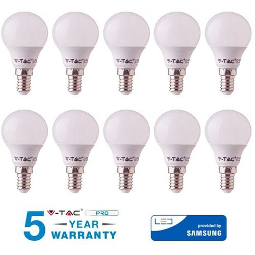 0636339775410 - Vtac - 10 led glühbirnen E14 v-tac samsung 7W 45W mini globo P45 VT-270 natürlich kalt warm