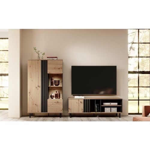 5905351287191 - Mediawand madici Wohnwand Vitrine und TV-Schrank 138 - Furnix