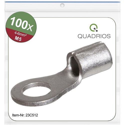 4260732284840 - 23C512 Ringkabelschuh Querschnitt (max)=6 mm² Loch-Ø=53 mm Unisoliert 100 St - Quadrios