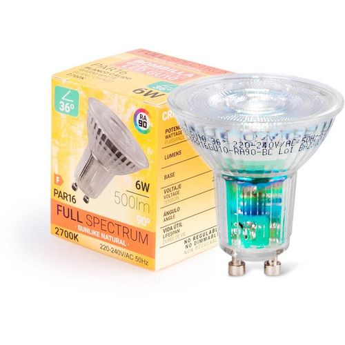 8435427114498 - LED-Lampe GU10 6W Vollspektrum sunlike - Kristall - 500lm - CRI90 - PAR16 - 36° - LED-Lampe GU10 6W Vollspektrum sunlike - Kristall - 500lm