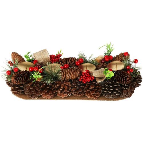 8720573728850 - Home Styling - Adventskranz mit Zapfen Kerzenhalter 41 cm