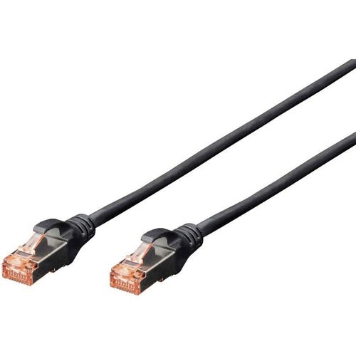 4016032321644 - DK-1644-010 BL RJ45 Netzwerkkabel Patchkabel cat 6 s ftp 100 m Schwarz Halogenfrei verdri - Digitus