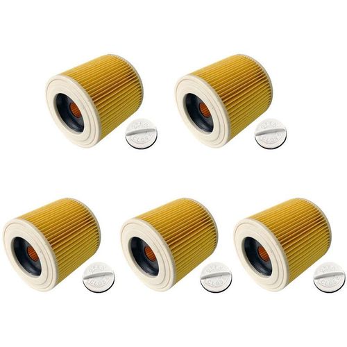 4068177107218 - Trade-shop - Patronen-Filter für Kärcher Dewalt Hoover Staubsauger ersetzt Kärcher 6414-5470 6414-5520 6414-7720 9755-2600 - 5 Stück