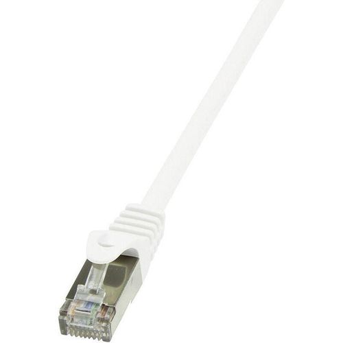 4052792021851 - CP2101S RJ45 Netzwerkkabel Patchkabel cat 6 f utp 1500 m Weiß mit Rastnasenschutz 1 St - Logilink