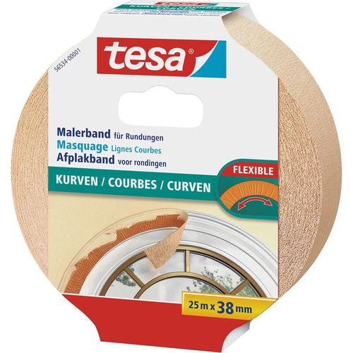 4042448294975 - Kurven 56534-00001-00 Kreppband Beige (l x b) 25 m x 38 mm 1 St - Tesa