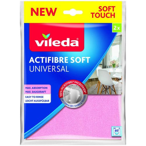 4023103240810 - Actifibre Soft Allzwecktuch 2-er Pack 27 x 32 cm Universal Mikrofasertuch Reinigungstuch - Vileda