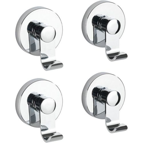 4008838356760 - Vacuum-Loc® Haken-Set Irun 2 x 2 Haken Zwei 2er Sets Befestigen ohne bohren Silber glänzend Kunststoff (abs) chrom - silber glänzend - Wenko