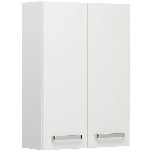 4251581540409 - Lomadox - Badezimmer 2-türiger Hängeschrank WARSCHAU-66 Badschrank in weiß glänzend - b h t 50 70 20cm - weiß