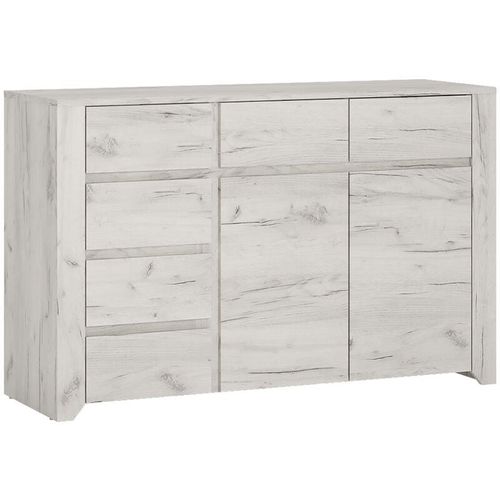 4066075149675 - Lomadox - Sideboard weiß Eiche AMANTEA-129 - weiß