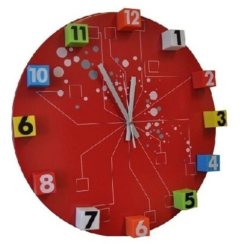 4250407372361 - Buri - Dekorative Wanduhr verschiedene Farben - Rot