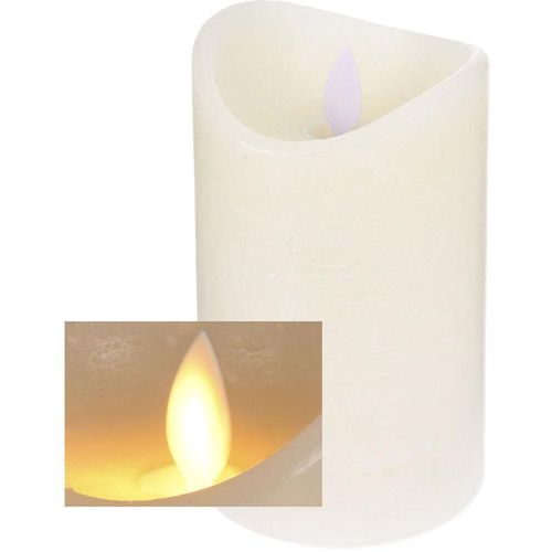 4260461472051 - Spetebo - led Echtwachskerze creme - 15 x 75 cm - Advents Weihnachts Kerze mit Timer und Flacker Flammen Effekt