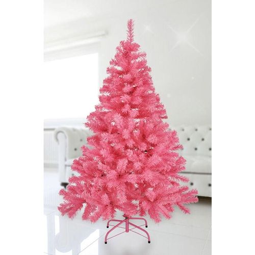 4260273053608 - Spetebo - Künstlicher Weihnachtsbaum - 150 cm   rosa - Kunst Tannenbaum Christbaum inklusive Baumständer