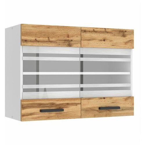 5904316249564 - Belini Hängeschrank Küche Küchenschränke SGW Breite 80 cm Oberschrank mit 2 Türen Küchenhängeschränke Wandschrank Hängend Wotan-Eiche