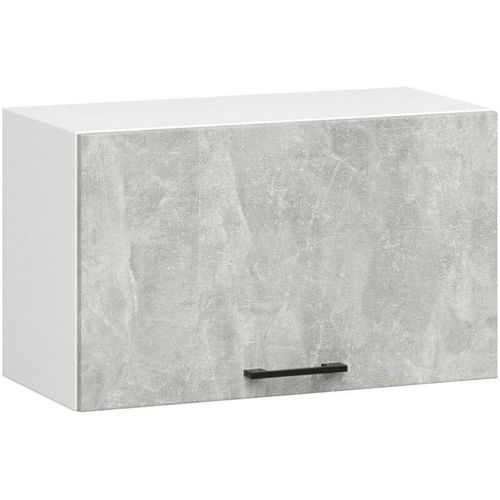 5907512215890 - Akord - Hängeschrank Küchenschrank oliwia modular W60 Wandschrank für Dunstabzugshaube Weiß 60 cm Tür Regal Front Beton B60 x H29 x T30 cm