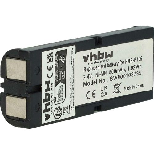 4251123989857 - Vhbw - NiMH Akku 800mAh (24V) kompatibel mit schnurlos Festnetz Telefon Panasonic KX-TCA14 KX-TG200ALB KX-TG200CB Ersatz für CPH-508 BBTG0658001