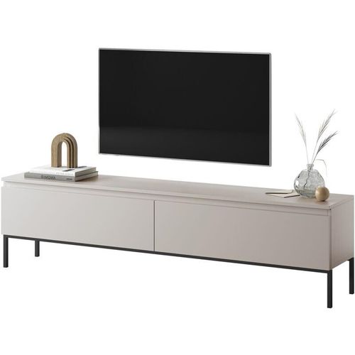 5905386049269 - Selsey - Bemmi - TV-Schrank Lowboard Beige mit schwarzen Beinen 175 cm