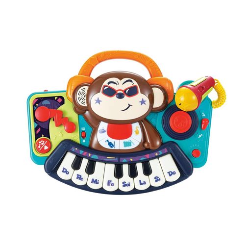 3800146224189 - Musikspielzeug Keyboard DJ Monkey 3137 Melodien Tasten Licht Mikrofon bunt 3800146224189 - Musikspielzeug Keyboard DJ Monkey 3137 Melodien Tasten Licht Mikrofon bunt