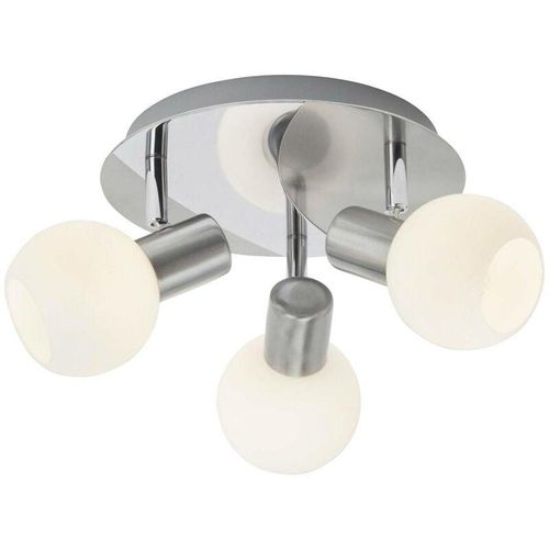 4004353164408 - Lampe Tiara Spotrondell 3flg eisen weiß 3x D45 E14 40W geeignet für Tropfenlampen (nicht enthalten) Köpfe schwenkbar - weiß - Brilliant