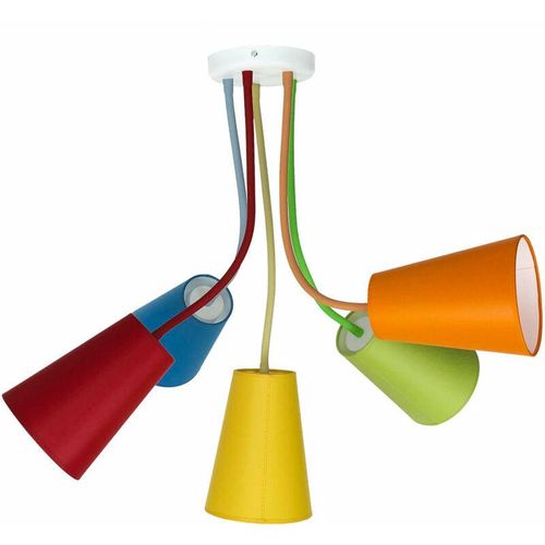 4251334820802 - Bunte Deckenlampe Kinderzimmerlampe flexible Arme 5flmg - Bunt