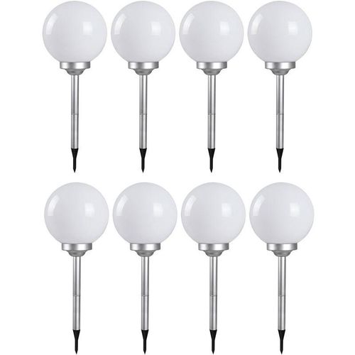 4059157086654 - Etc-shop - 8x led Solar Kugel Außen Bereich Steck Leuchten Terrassen Garten Erdspieß Lampen